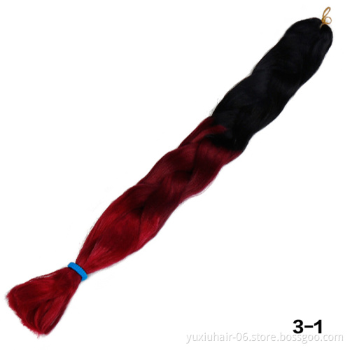 Synthetic Hair 41 Inches 165g Crochet Hair Black Brown Pink Long Jumbo Braid Crochet X pression ombre Braiding Hair